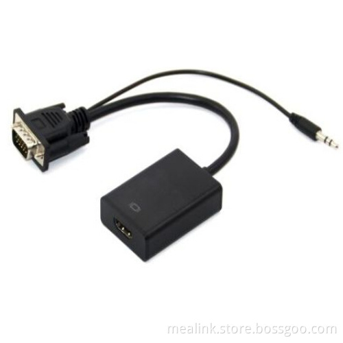 30cm VGA+Audio to HDMI Adapter Cable with Chipset